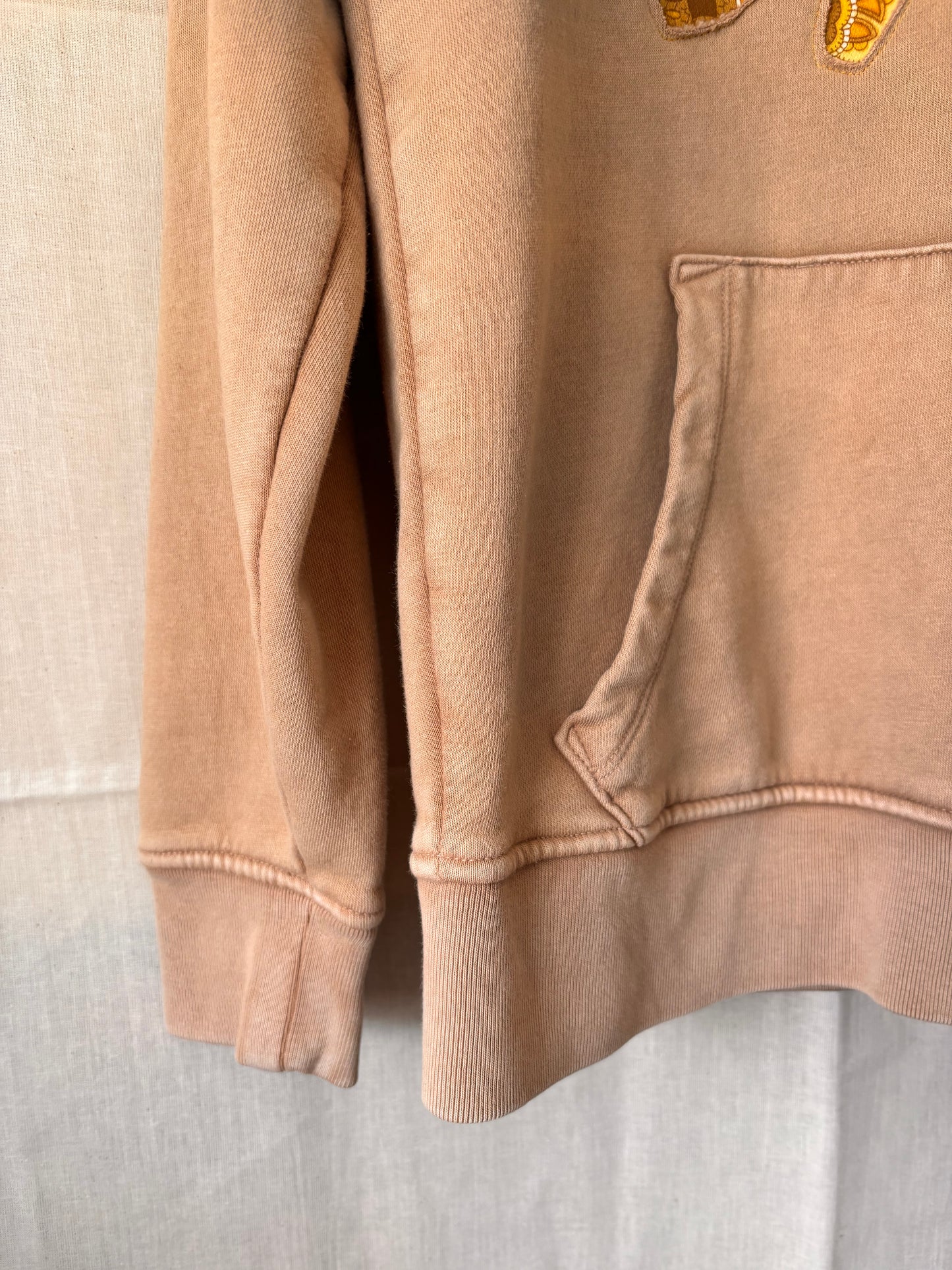 One-of-a-Kind Paisley Daisy Upcycled Hoodie | Size XS