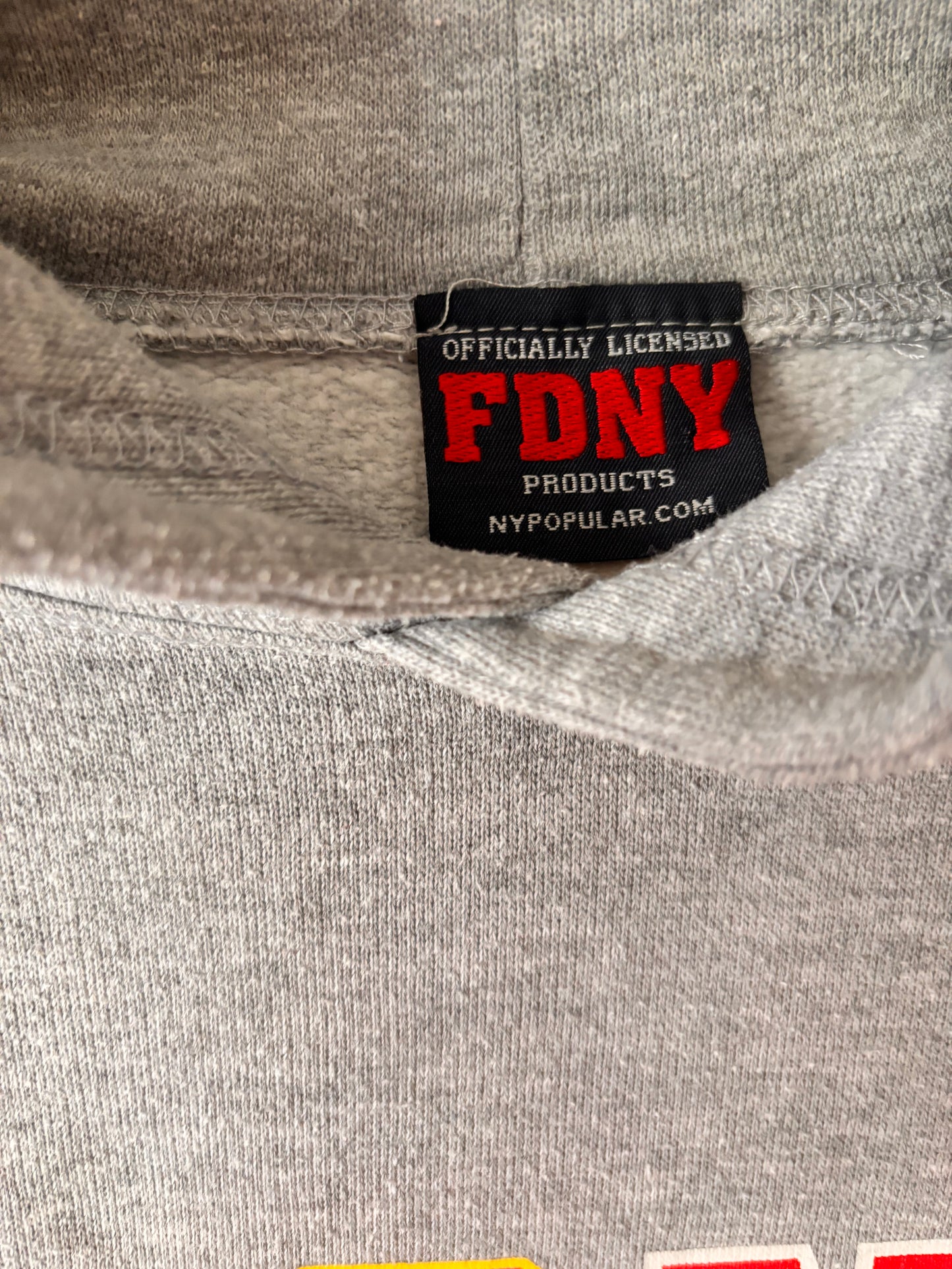Vintage FDNY Hoodie – New York City Fire Department Grey Pullover