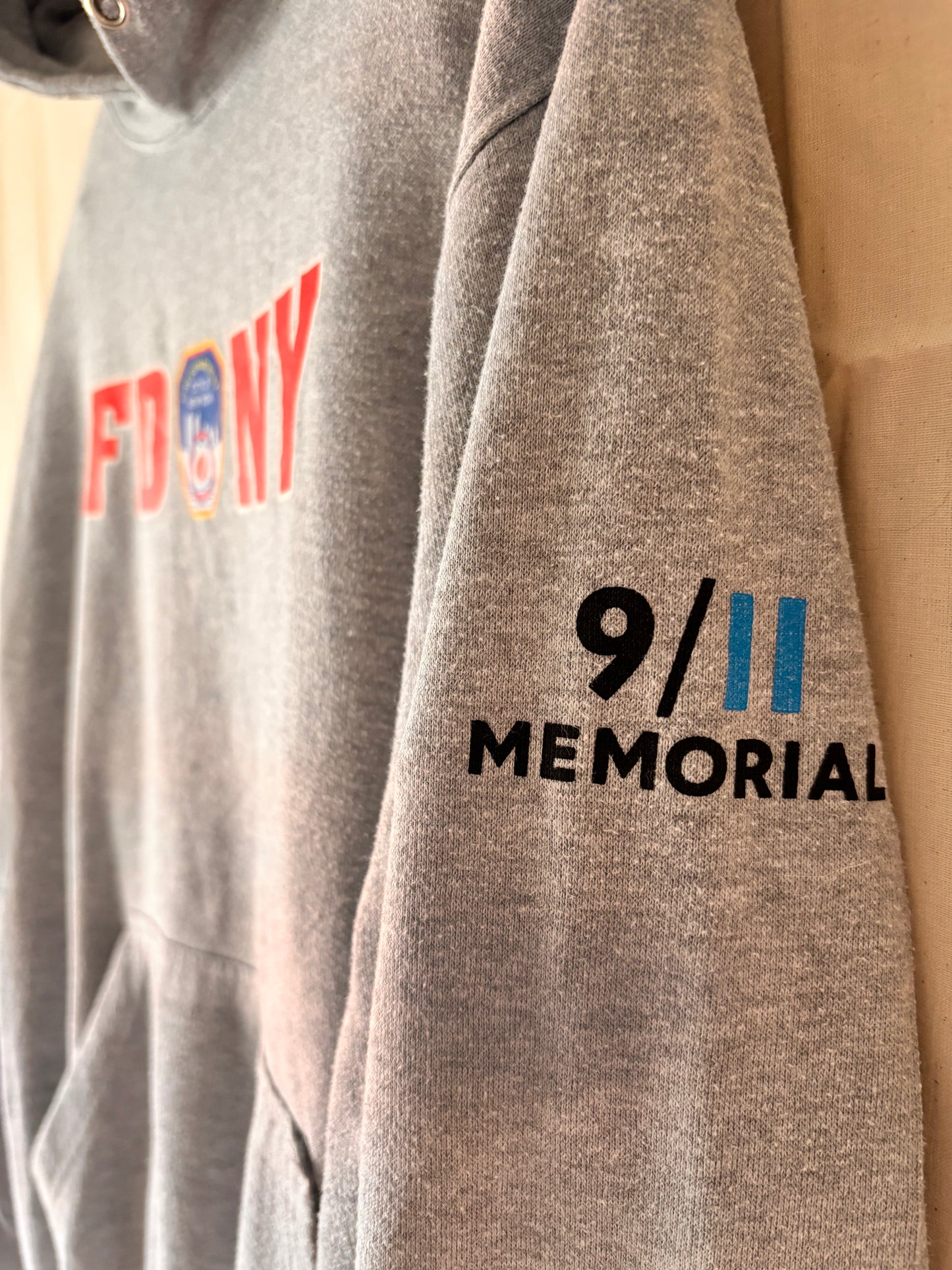 Vintage FDNY Hoodie – New York City Fire Department Grey Pullover
