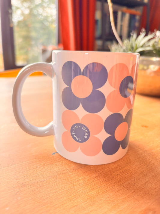 11oz Mug | Blue & Pink Flower Pop