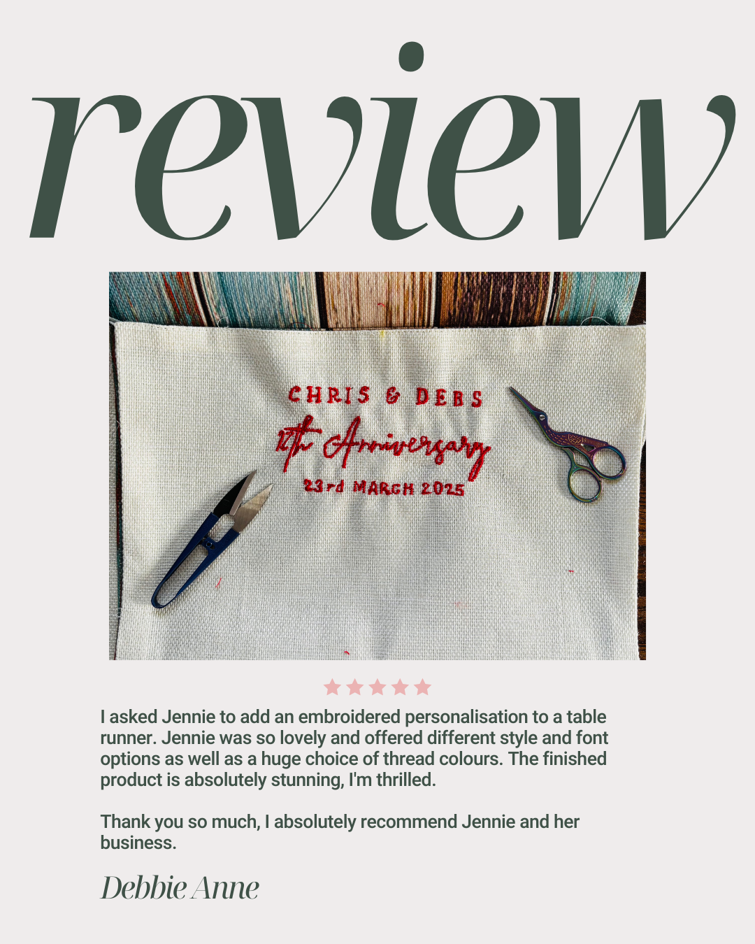 Custom Name or Initial Embroidery