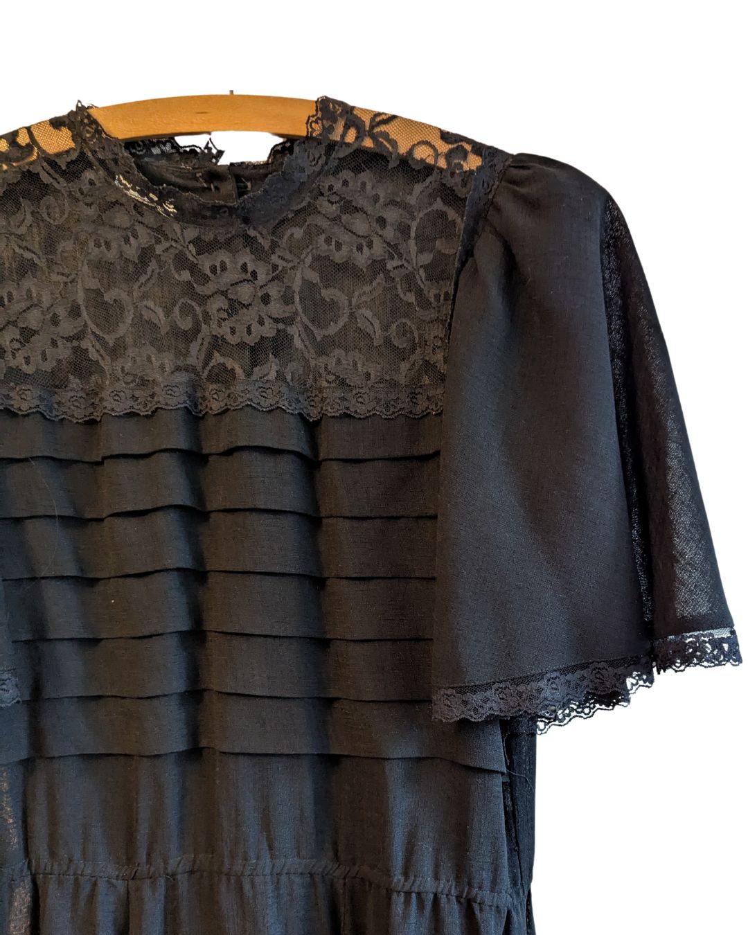 Vintage Black Lace Gothic Dress