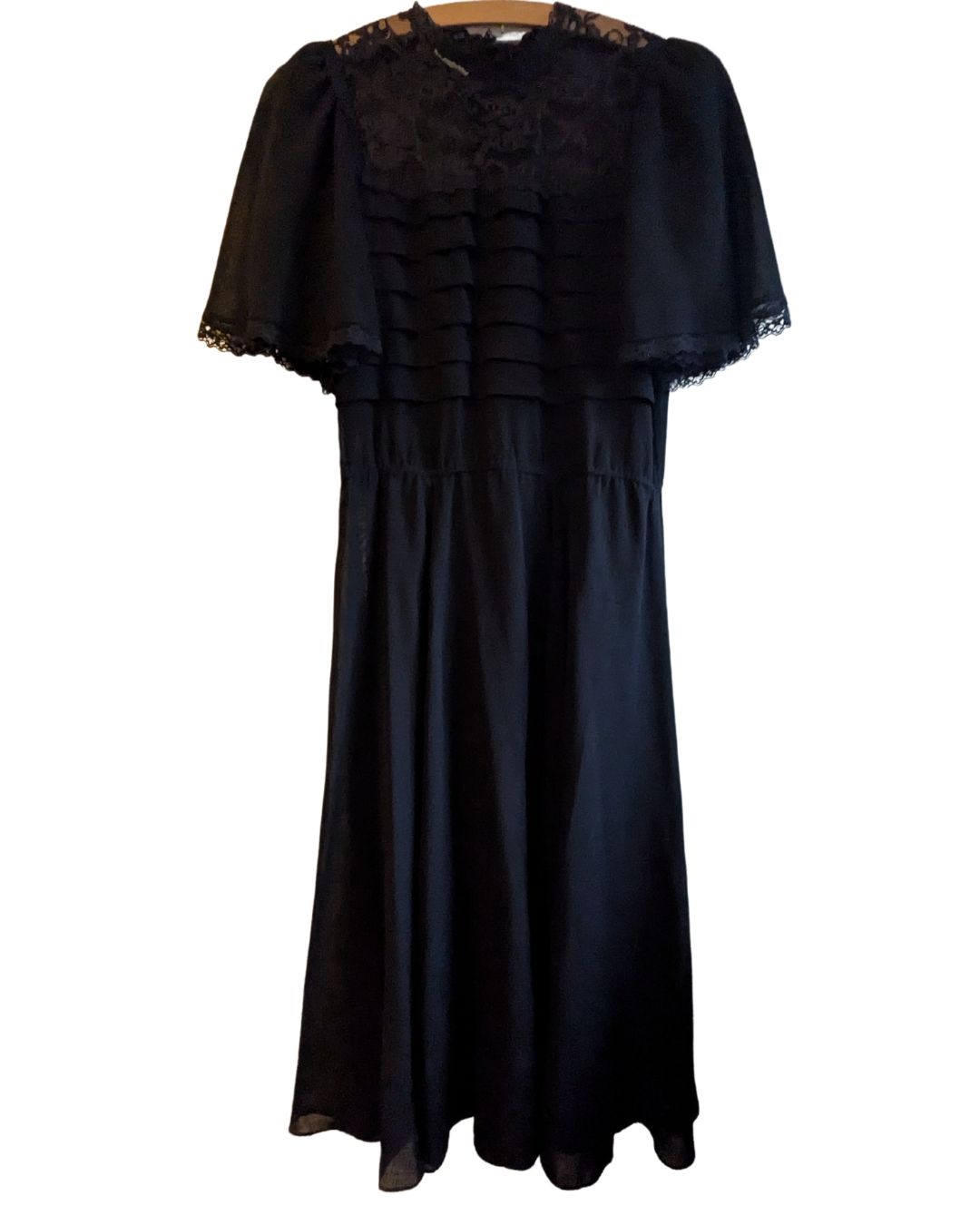 Vintage Black Lace Gothic Dress