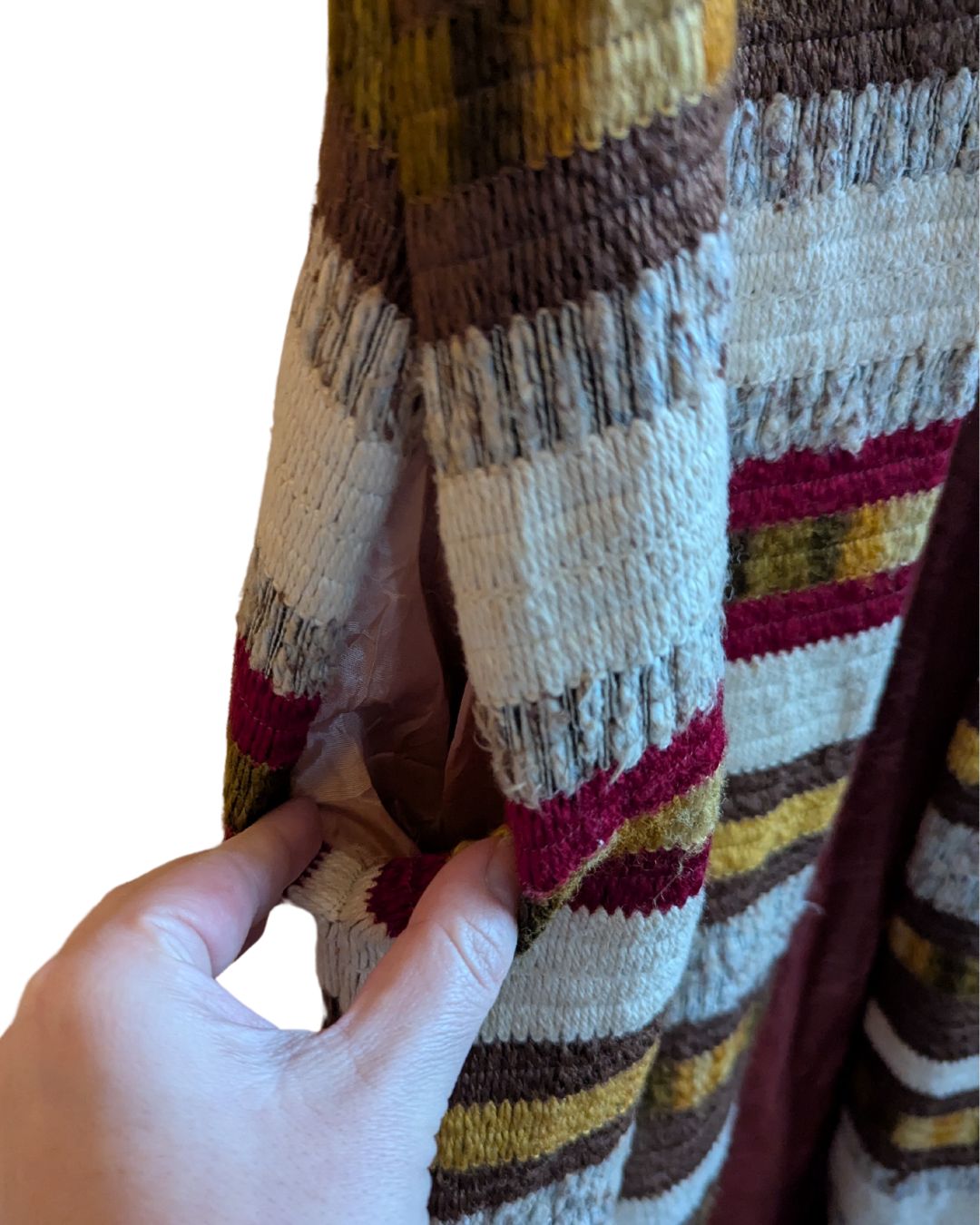 Vintage 1970s Knitted Sleeveless Duster