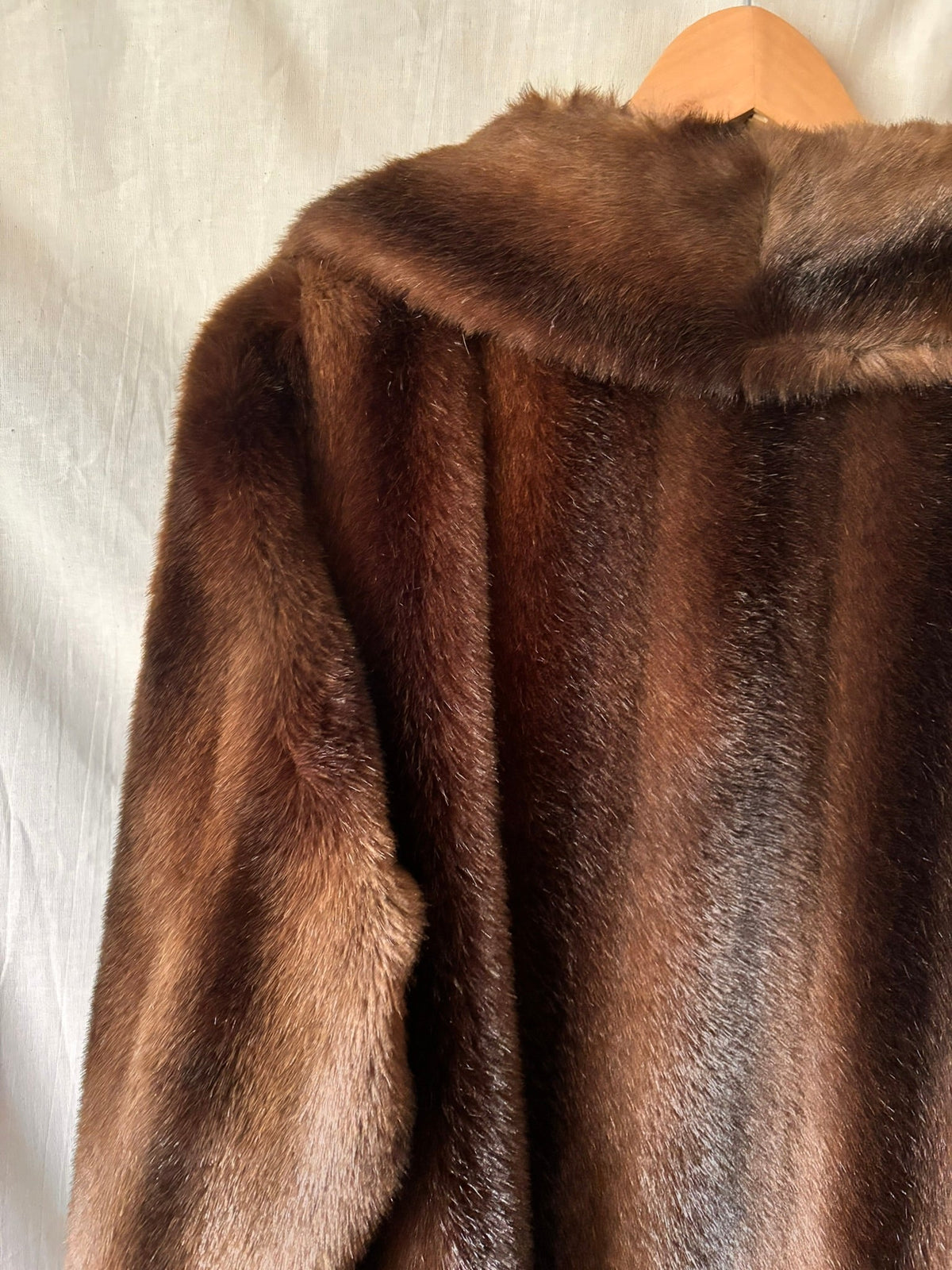 Vintage Rybel Faux Fur Coat – Dark Brown Mid Length - I'd Wear That
