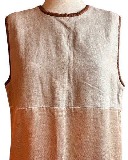 By Malene Birger Linen Dress with Leather Trim – Size 36