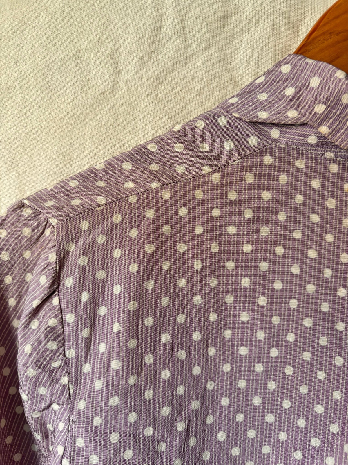1940s Handmade Purple Polka Dot Two Piece Set – Rare 21” Waist - I'd Wear That