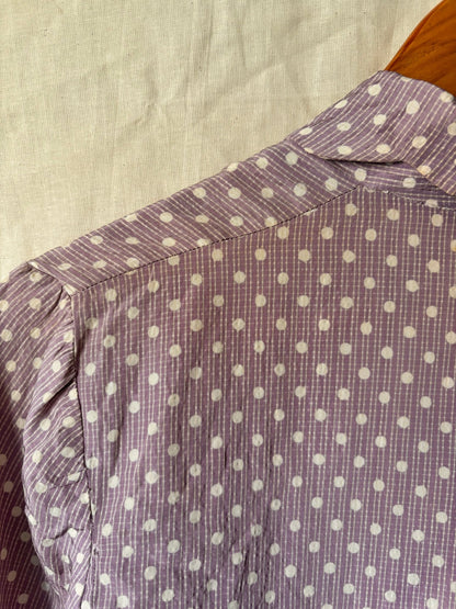 1940s Handmade Purple Polka Dot Two Piece Set – Rare 21” Waist - I'd Wear That