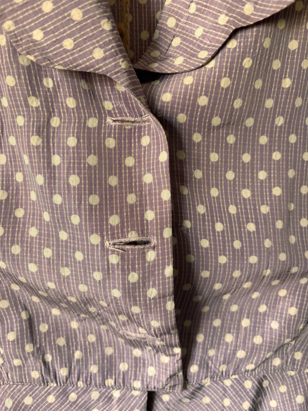 1940s Handmade Purple Polka Dot Two Piece Set – Rare 21” Waist - I'd Wear That