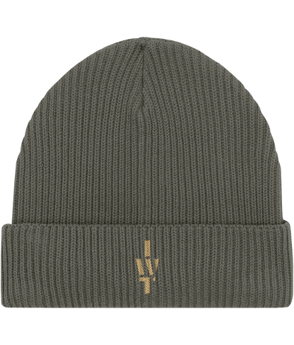 Khaki Green Fisherman Beanie | Embroidered IWT COLLECTION