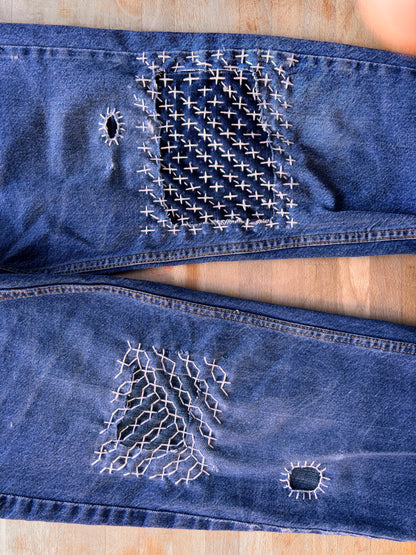 Dickies Sashiko Mended Jeans | One-of-a-Kind Reworked Denim
