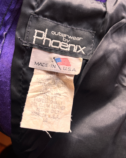 Vintage Phoenix Colour Block Suede Bodycon Dress – Purple & Pink