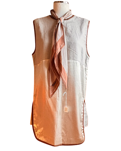 By Malene Birger Linen Dress with Leather Trim – Size 36