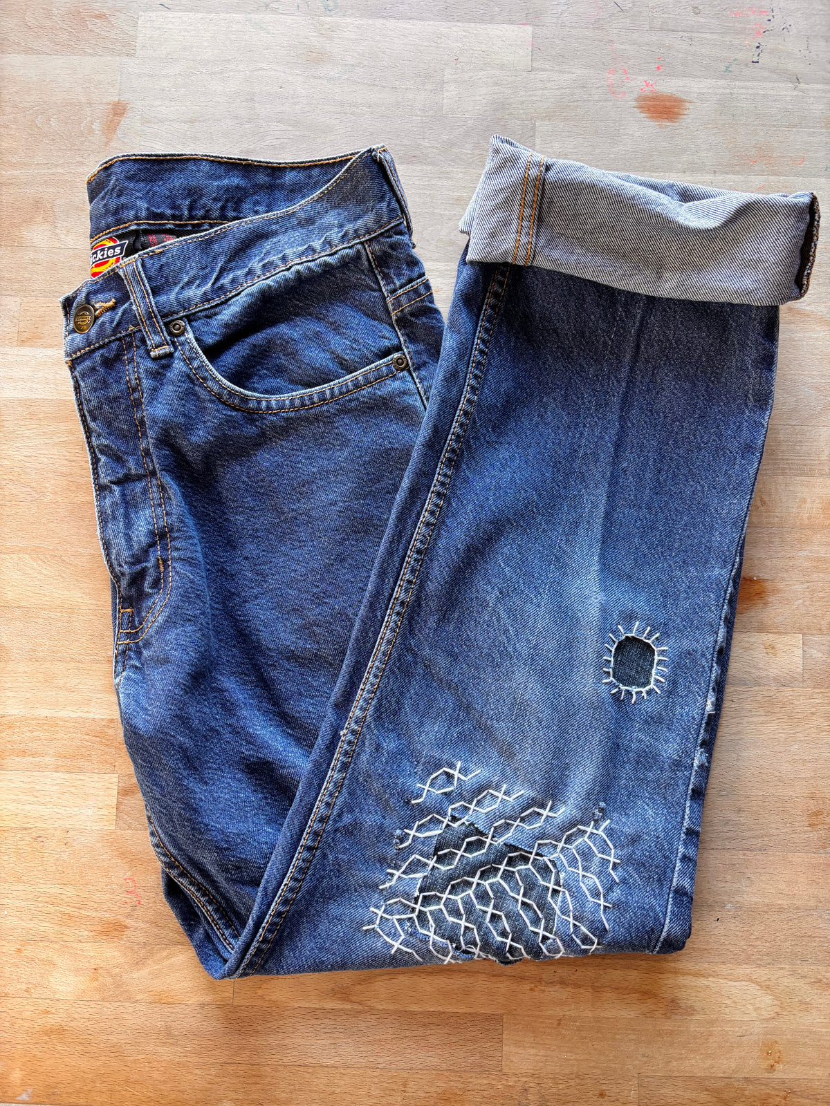 Dickies Sashiko Mended Jeans | One-of-a-Kind Reworked Denim