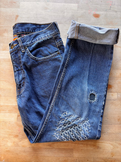 Dickies Sashiko Mended Jeans | One-of-a-Kind Reworked Denim