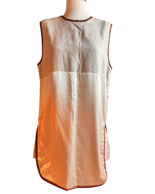By Malene Birger Linen Dress with Leather Trim – Size 36