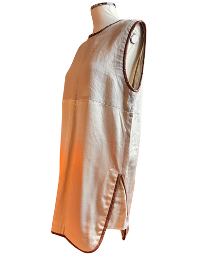 By Malene Birger Linen Dress with Leather Trim – Size 36