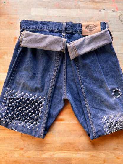 Dickies Sashiko Mended Jeans | One-of-a-Kind Reworked Denim