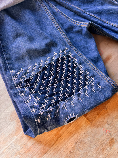Dickies Sashiko Mended Jeans | One-of-a-Kind Reworked Denim