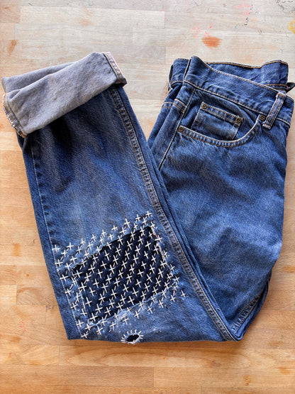 Dickies Sashiko Mended Jeans | One-of-a-Kind Reworked Denim