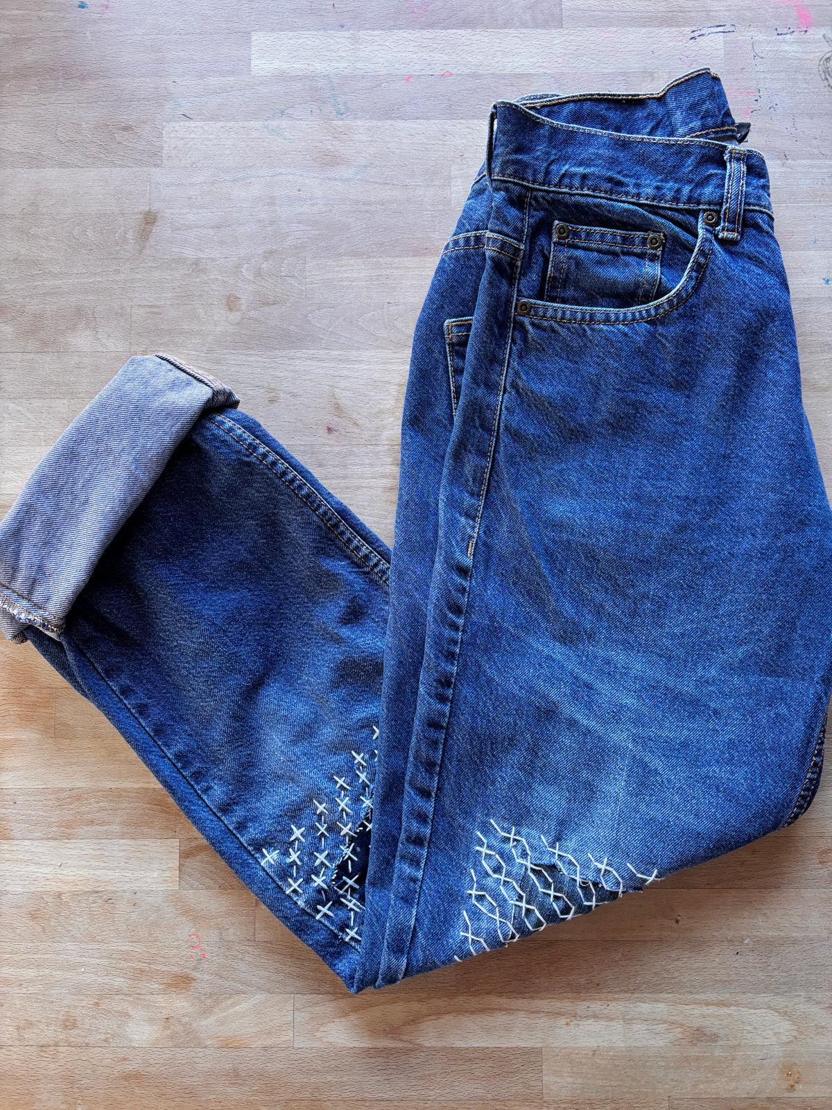 Dickies Sashiko Mended Jeans | One-of-a-Kind Reworked Denim