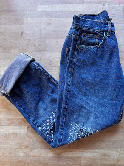 Dickies Sashiko Mended Jeans | One-of-a-Kind Reworked Denim