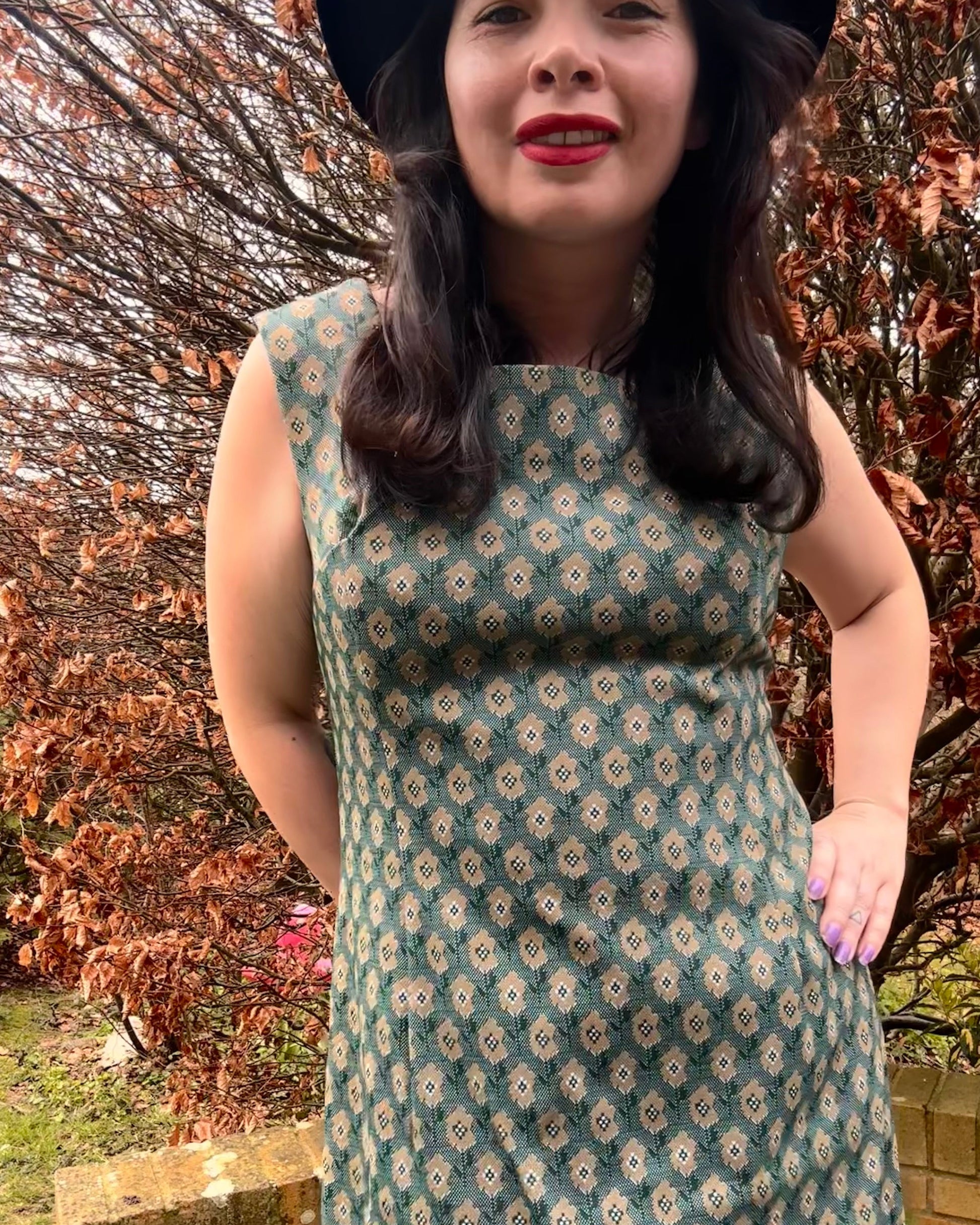 I'd Wear That, Vintage 1970s Handmade Green Maxi Dress