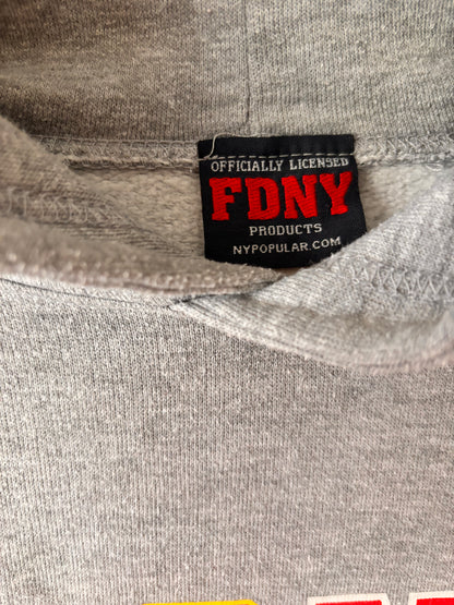 Vintage FDNY Hoodie – New York City Fire Department Grey Pullover