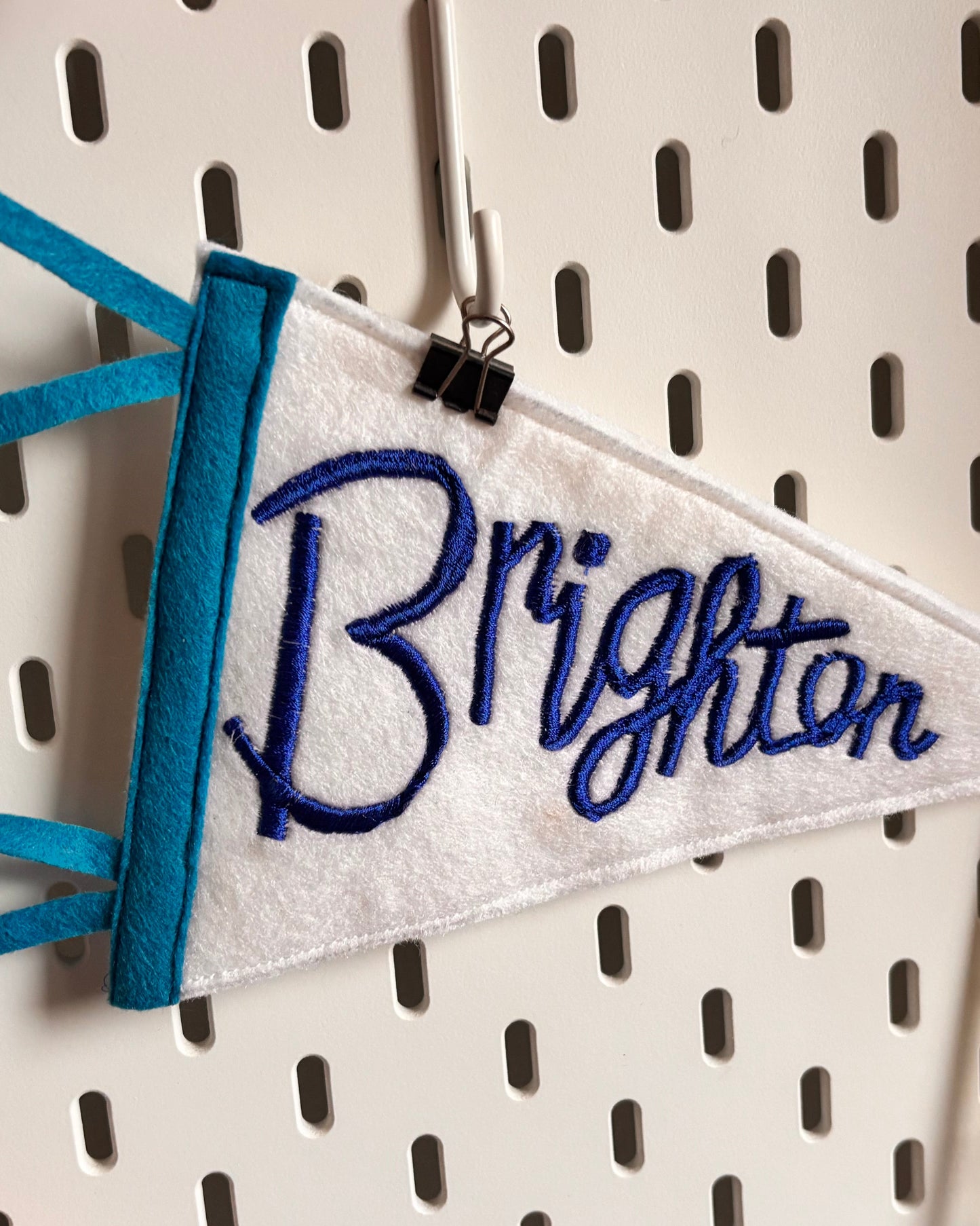 Brighton Embroidered Pennant Flag – Handmade Felt Banner