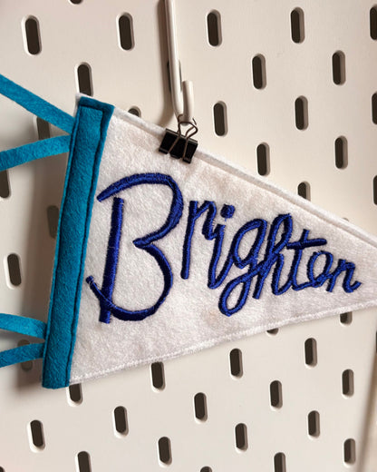 Brighton Embroidered Pennant Flag – Handmade Felt Banner