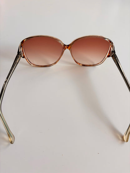 Vintage 1970s Oversized Tortoiseshell Sunglasses with Original Case