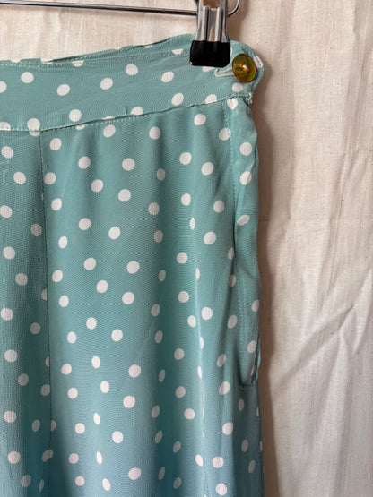 1940s Powder Blue Polka Dot Two Piece Set – 24” Waist