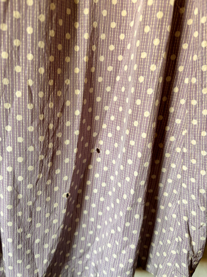 1940s Handmade Purple Polka Dot Two Piece Set – Rare 21” Waist