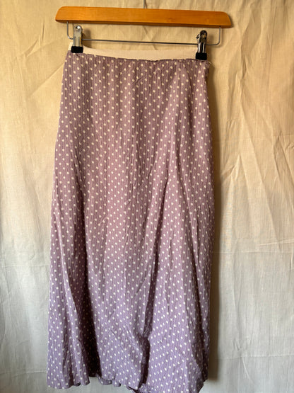 1940s Handmade Purple Polka Dot Two Piece Set – Rare 21” Waist