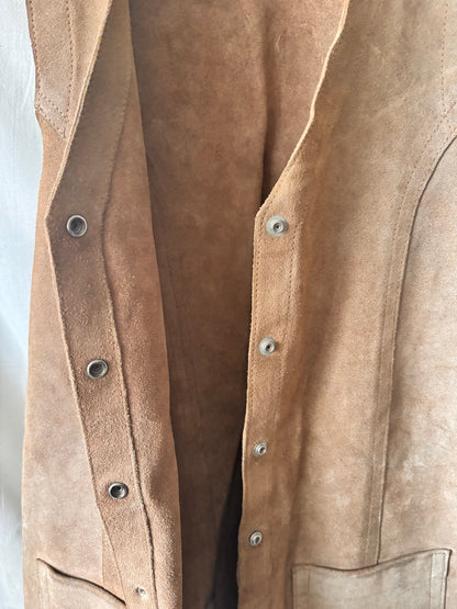 Vintage 1970s Suede Waistcoat – Morel London