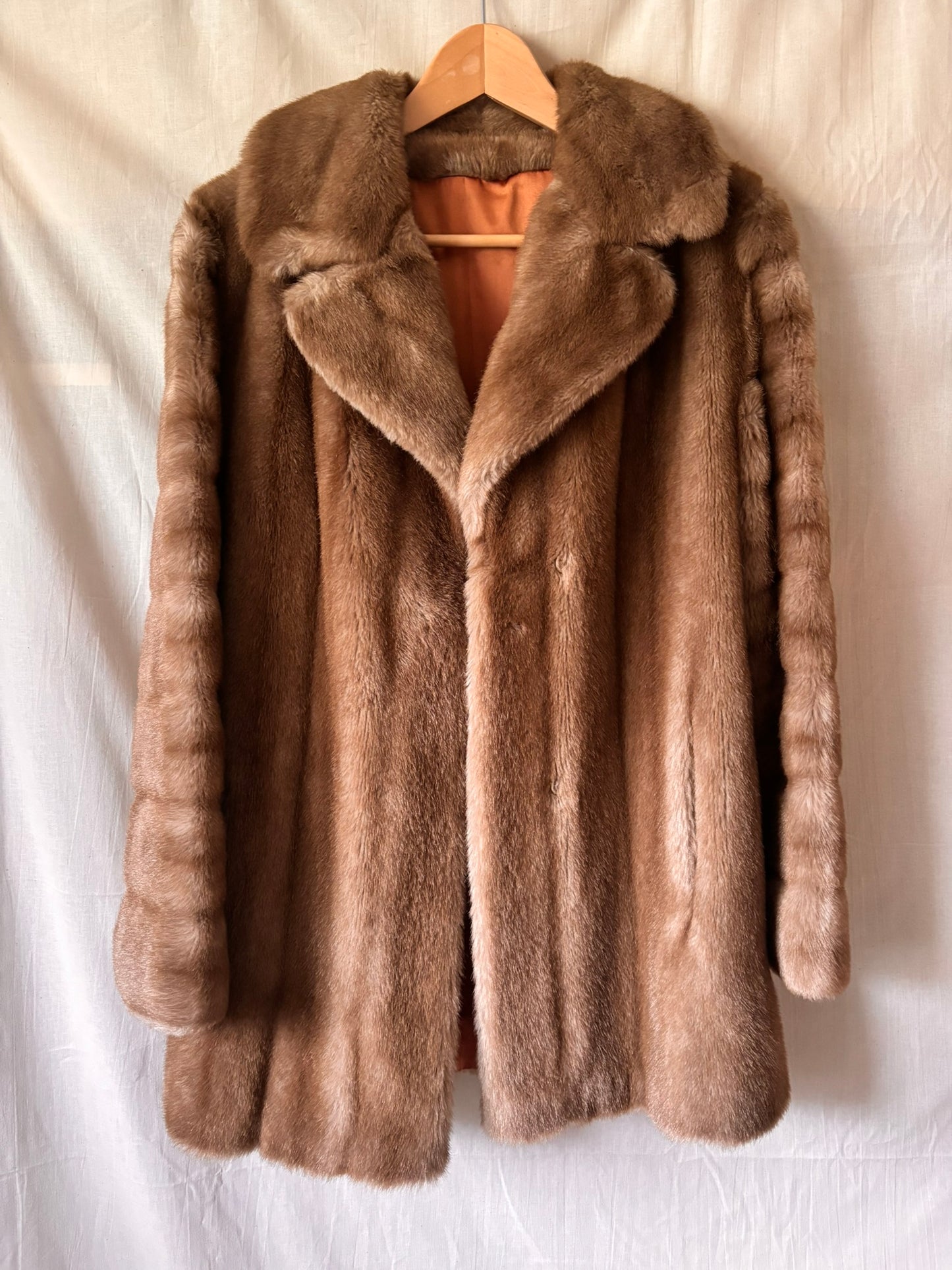 Vintage Astraka Faux Fur Coat – Brown Mid Length