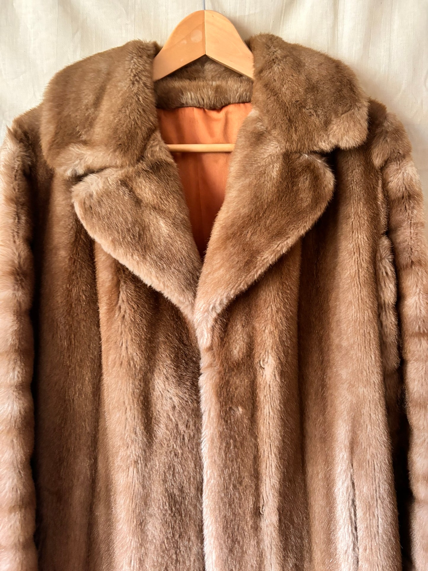 Vintage Astraka Faux Fur Coat – Brown Mid Length