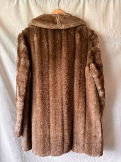Vintage Astraka Faux Fur Coat – Brown Mid Length