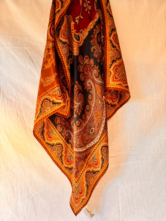 Vintage Liz Claiborne Silk Scarf – Paisley Print (80cm)