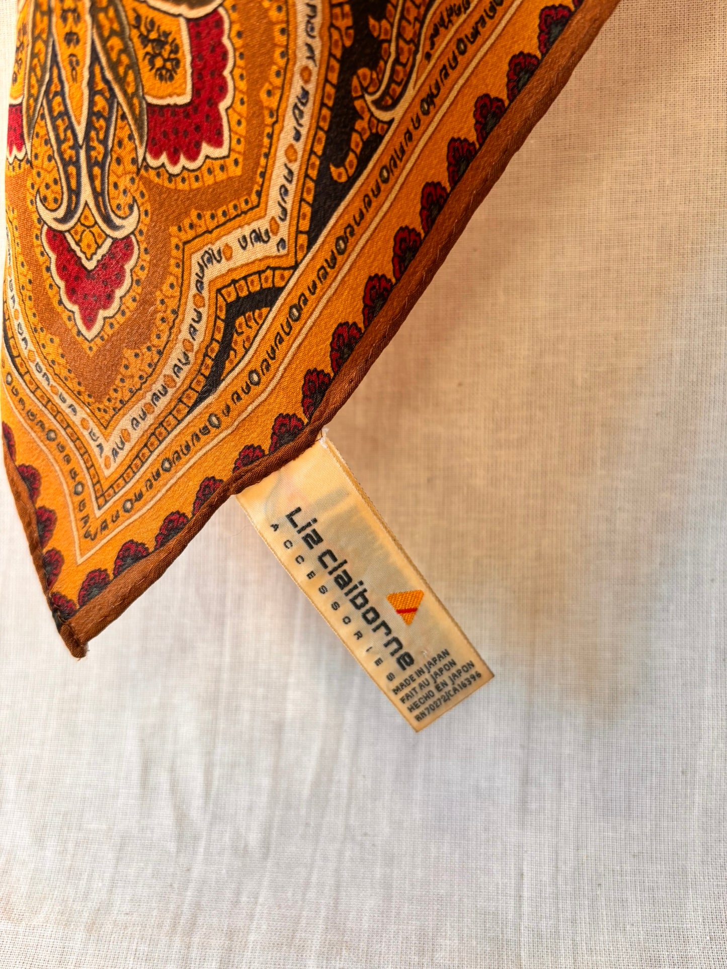 Vintage Liz Claiborne Silk Scarf – Paisley Print (80cm)