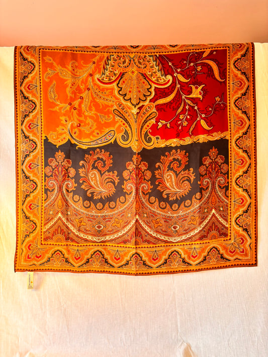 Vintage Liz Claiborne Silk Scarf – Paisley Print (80cm)