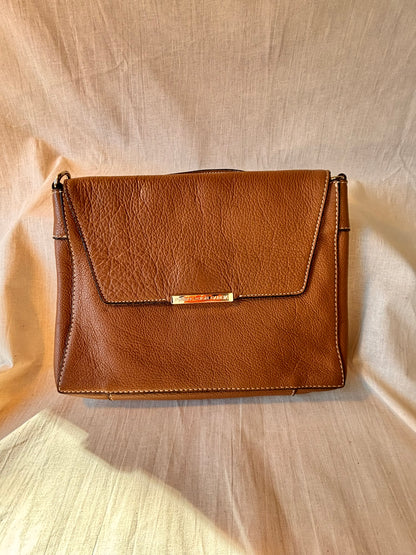 Vintage Purificación García Leather Shoulder Bag & Matching Wallet – Tan | Spanish Designer