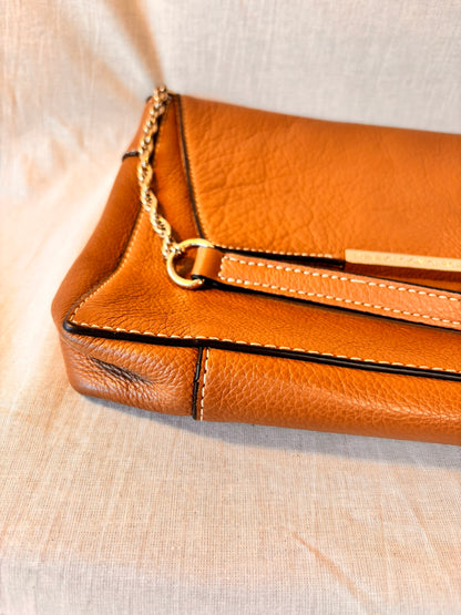 Vintage Purificación García Leather Shoulder Bag & Matching Wallet – Tan | Spanish Designer