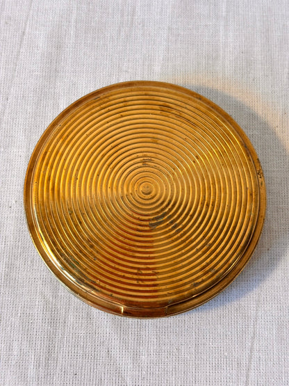 Vintage Crane Compact Mirror With Original Puff