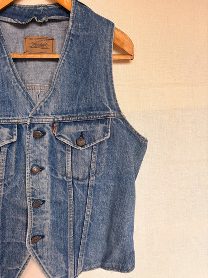 Vintage Levi’s Orange Tab Denim Waistcoat Vest – 70s/80s Light Wash