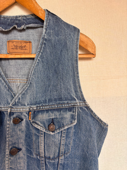 Vintage Levi’s Orange Tab Denim Waistcoat Vest – 70s/80s Light Wash