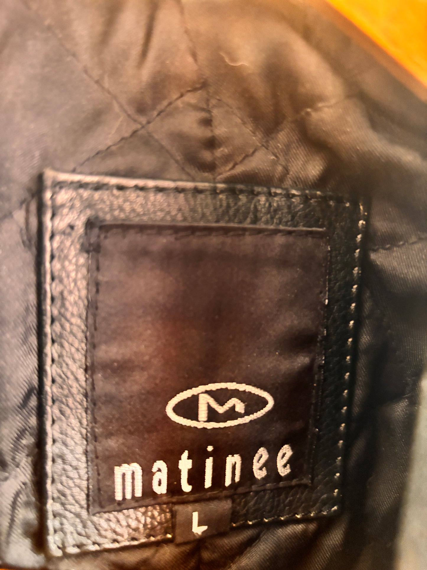 Vintage Black Leather Coat by Matinee – Minimal 90s Leather Jacket