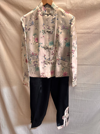 Vintage 1960s Chinese Satin Lounge Set