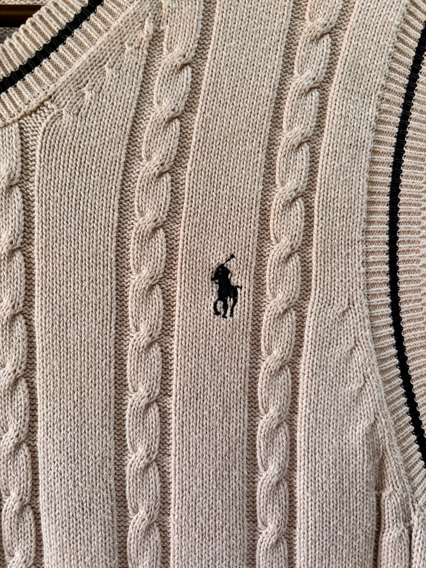 Ralph Lauren Cable Knit Cotton Sweater Vest