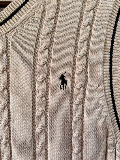 Ralph Lauren Cable Knit Cotton Sweater Vest